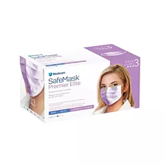 Medicom SafeMask Premier Elite Earloop Mask, Level 3, 50/box Lavender 