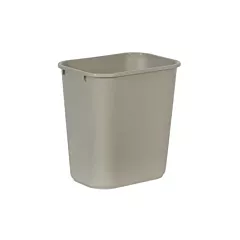 Rubbermaid Waste Basket, Beige, 28 Qt - 152/FG295600BEIG