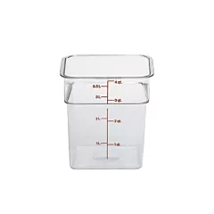 Cambro CamSquare Container, Clear, 4 qt - 4SFSCW135 025/4SFS