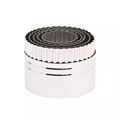 Ateco 5 Piece Double Sided Round Cutter Set, Stainless Steel