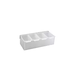 Johnson-rose stainless steel condiment caddy w/ 4 inserts -