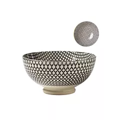 Torre & tagus kiri porcelain bowl, wicker weave design, 8