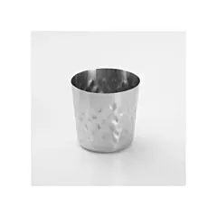 American metalcraft stainless steel fry cups w/hammered fini