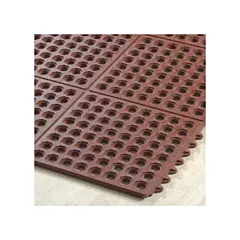Anti-fatigue interlocking mat, red, 36