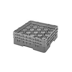 Cambro Camrack Glass Rack, Soft Gray, 25-Compartment, 9-3/8