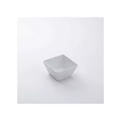 American metalcraft square melamine bowl, white, 5