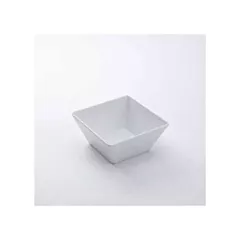 American metalcraft square melamine bowl, white, 7
