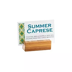 Cal-mil bamboo card holder 6/cs- 471/1543-60