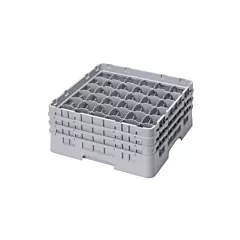 Cambro Camrack Glassware Rack, Gray, 36-Compartment, 6-7/8