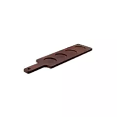 Libbey wood serving paddle w/ recessed spaces, 4x2.25