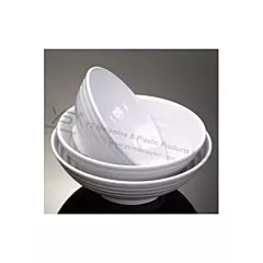 Yong sheng melamine ribbed bowl, noir, 9