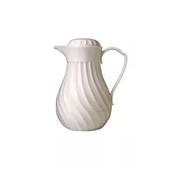 Vollrath Hot-N-Cold Swirl Beverage Server, White, 20 oz - 52