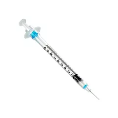 SOL-CARE 1ml TB Safety Syringe w/Fixed Needle 25G x 5/8, 100/box