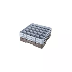 Cambro Camrack Glass Rack, Soft Grey, 25-Compartment, 6-7/8