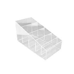 Plastic plus sloped straw caddy, 5 compartments - straw 1021