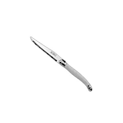 Steelite laguiole serrated steak knife set, ivory handle, 9