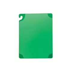 San jamar saf-t-grip cutting board, green, 15