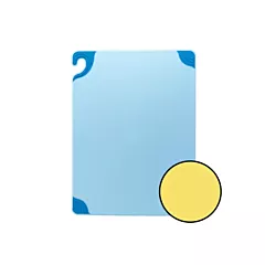 San Jamar Saf-T-Grip Cutting Board, Yellow, 15