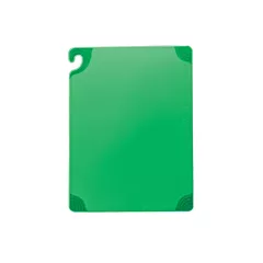 San jamar saf-t-grip cutting board,green, 18