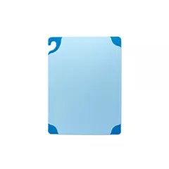 San jamar saf-t-grip cutting board, blue, 18