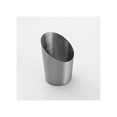 American Metalcraft Angled Stainless Steel Fry Cup, 12 oz -