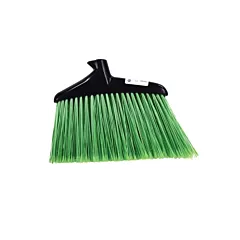 Globe commercial products jumbo angle broom head, green pk/4
