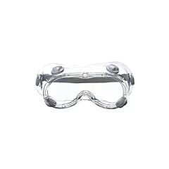 Cleantech™ Safety Medical Goggles Clear Tint Plastic Lens Clear Frame Elastic Strap, Pack of 10
