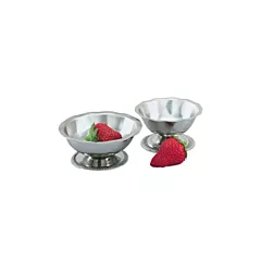 Vollrath stainless steel scalloped sherbet dish, 3.5 oz - 48
