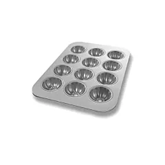 Bundy chicago metallic mini flute cake pan, 12 wells, 11 1/8