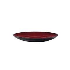 Oneido Rustic Porcelain Round Coupe Plate, Crimson, 8 1/4