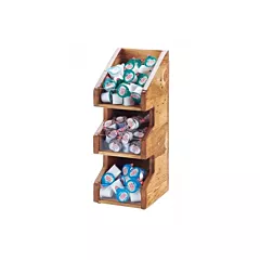Cal-Mil Madera 3 Bin Vertical Condiment Organizers, 16