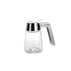 Tablecraft Glass Syrup Dispenser, Chrome, 8 oz - 1270 558/12