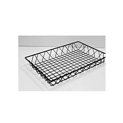G.E.T. Rectangular Wire Pastry Basket, Black, 2