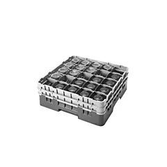 Cambro camrack verre rack w/ grey extenders and 25 compartme