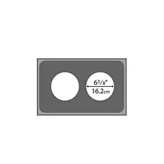 Vollrath steam table pan template / adaptor plate w/ 2 round