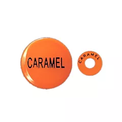 FIFO Squeeze Bottle Identifiers, 3 Caps / 3 Rings, Caramel,