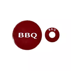 FIFO Squeeze Bottle Identifiers, 3 Caps / 3 Rings, BBQ, Red