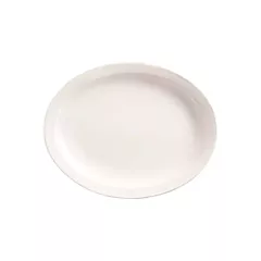 World tableware porcelana narrow rim oval platter, white, 9.