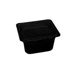 Cambro High Heat H-Pan, Black, 1/6 Size 4