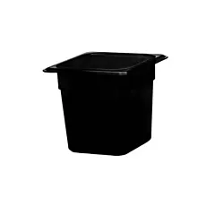 Cambro high heat h-pan, noir, 1/6 size, 6