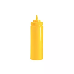Browne Wide Mouth Squeeze Bottle, Yellow, 24 oz - 57802517 0