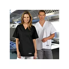 Premium Uniforms V-Neck Shirt, Black, Large - 274/2500BLK-L