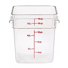 Cambro 18SFSCW, 18 Qt Square Food Storage Container, Clear