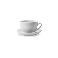 Danesco 11.5 Oz Coffee / Tea Cup with Saucer, White(18WH)