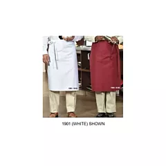 Premium Uniforms Bistro Apron with No Pockets, Black(1901B)