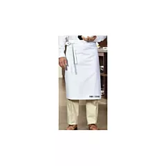 Premium Uniforms Bistro Apron with No Pockets, White