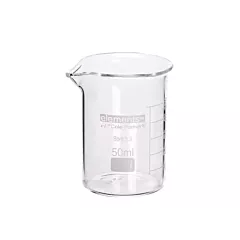 Cole-Parmer Low-Form Graduated Glass Beakers, Clear, 50 mL 1