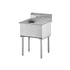 Quest Single Heavy Duty Stainless Steel Sink, 24