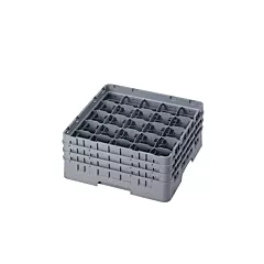 Cambro camrack verre rack w/ extender, 20 compartments, full