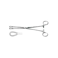 Sterile Sponge Forceps Straight Serrated 9.5